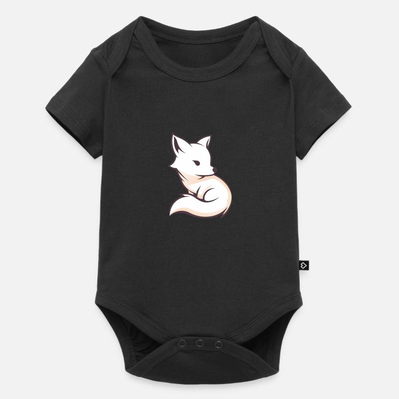 Dessin de renard mignon. Symbole animal des bois. - Body à manches courtes Premium Bébé - noir