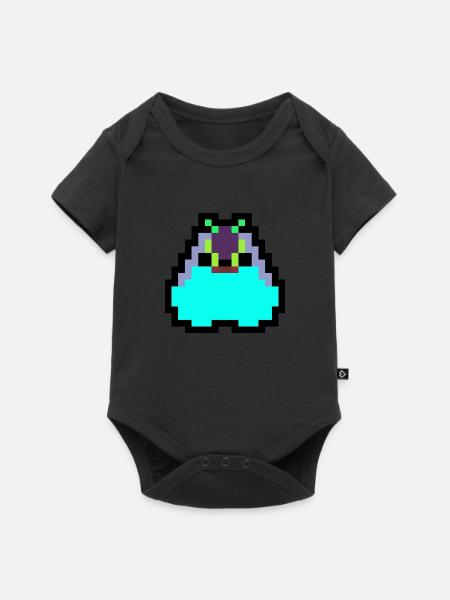 Pixel Küken - Baby Premium Kurzarmbody - Schwarz