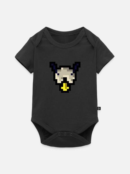 Pixel Hund - Baby Premium Kurzarmbody - Schwarz