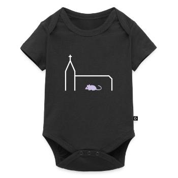 ★ Couleurs de conception modifiables ★ Souris d'église Souris d'église - Body à manches courtes Premium Bébé - noir - Devant