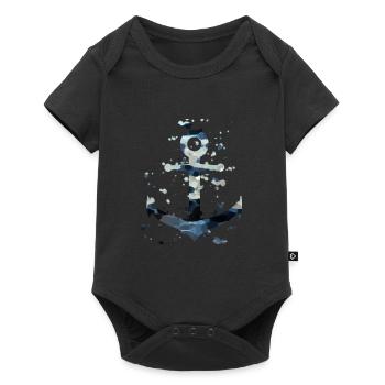 Watercolor anchor - Baby Premium short-sleeve bodysuit - black - Front
