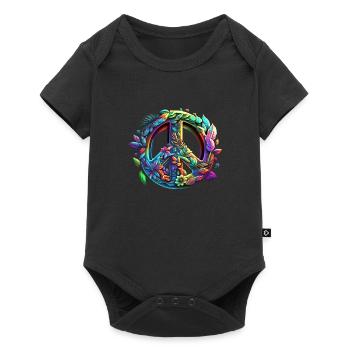 Symbole de paix, signe de paix, paix, liberté - Body à manches courtes Premium Bébé - noir - Devant