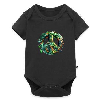 Peace Sign, Peace, Peace Symbol, Save earth - Baby Premium short-sleeve bodysuit - black - Front