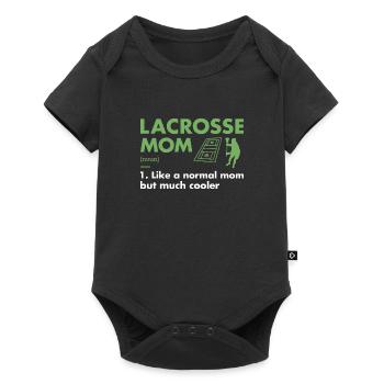 Sport Mom Definition Lacrosse - Baby Premium short-sleeve bodysuit - black - Front