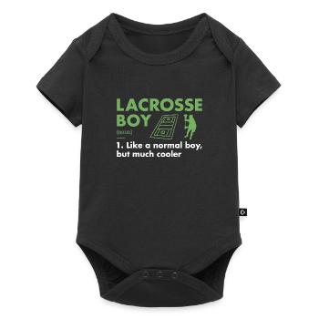 Sport Boy Definition Lacrosse - Baby Premium Kurzarmbody - Schwarz - Vorne