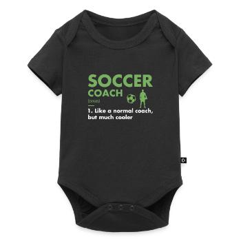 Entraîneur sportif Définition Soccer - Body à manches courtes Premium Bébé - noir - Devant