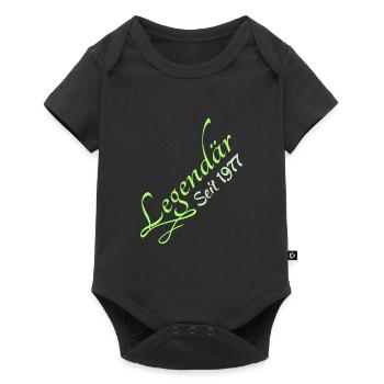 Jahr 1977 - Baby Premium Kurzarmbody - Schwarz - Vorne