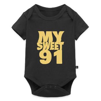 Süß 91 - Baby Premium Kurzarmbody - Schwarz - Vorne