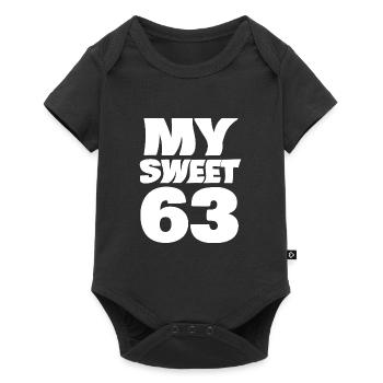 63 - Baby Premium Kurzarmbody - Schwarz - Vorne