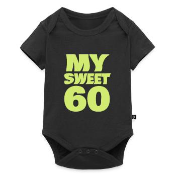 Sweet 60 - Baby Premium Kurzarmbody - Schwarz - Vorne