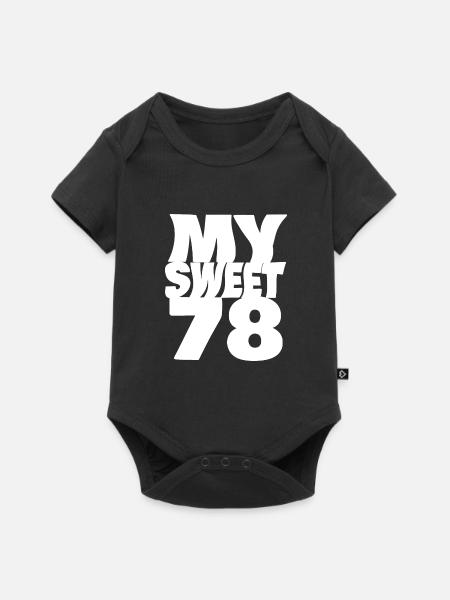 Sweet 78 - Baby Premium Kurzarmbody - Schwarz