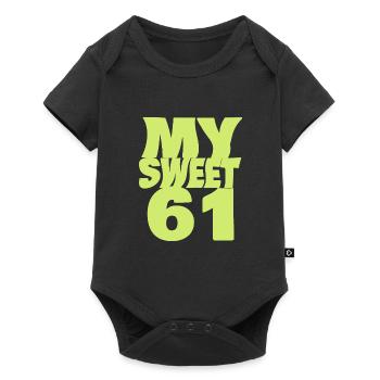 Süß 61 - Baby Premium Kurzarmbody - Schwarz - Vorne
