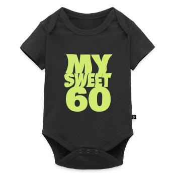 Sweet 60 - Baby Premium Kurzarmbody - Schwarz - Vorne