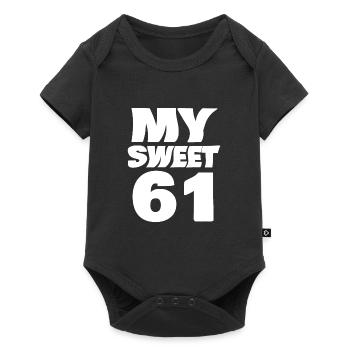 Doux 61 - Body à manches courtes Premium Bébé - noir - Devant