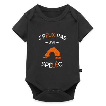J'peux pas j'ai Spéléo - Body à manches courtes Premium Bébé - noir - Devant