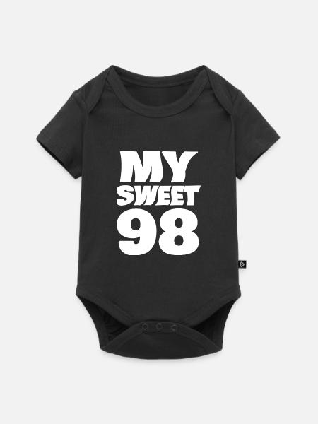 98 - Baby Premium Kurzarmbody - Schwarz