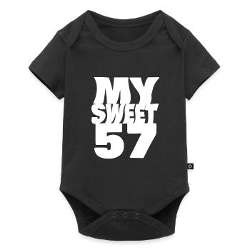 57 - Baby Premium Kurzarmbody - Schwarz - Vorne