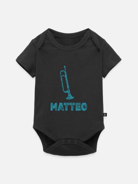 Blasmusik Matteo - Baby Premium Kurzarmbody - Schwarz
