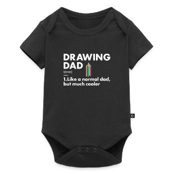 Dessinateur de définition de papa - Body à manches courtes Premium Bébé - noir - Devant
