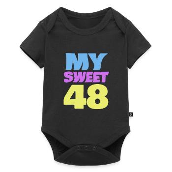 Sweet 48 - Baby Premium Kurzarmbody - Schwarz - Vorne