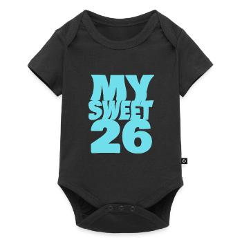 Doux 26 - Body à manches courtes Premium Bébé - noir - Devant