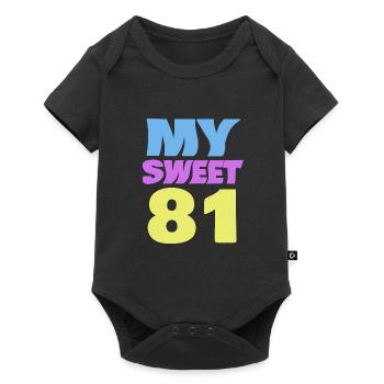 Süß 81 - Baby Premium Kurzarmbody - Schwarz - Vorne