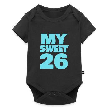 26 - Baby Premium Kurzarmbody - Schwarz - Vorne
