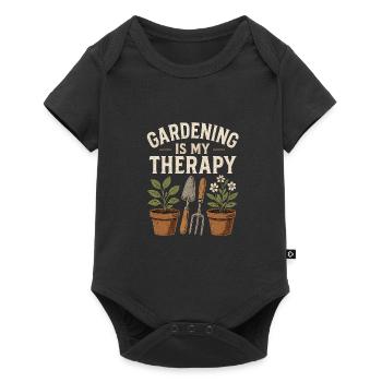 Gardening Relaxation Sayings Garden Nature - Baby Premium short-sleeve bodysuit - black - Front