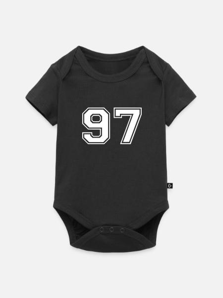 97 - Baby Premium Kurzarmbody - Schwarz