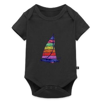 Catamaran Arc-en-ciel Liberté - Body à manches courtes Premium Bébé - noir - Devant