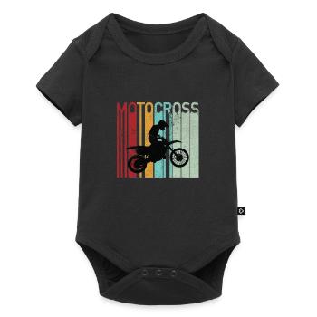 Motocross motorcross - Baby Premium short-sleeve bodysuit - black - Front