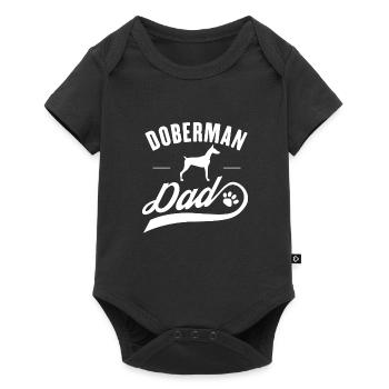 Doberman Dad T Shirt Dog Owner Lover - Baby Premium short-sleeve bodysuit - black - Front