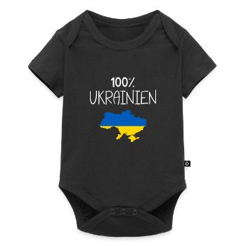 100 % Ukrainien - cadeau homme Ukraine - Body à manches courtes Premium Bébé - noir - Devant
