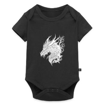 Evil Vintager Dragon in Nature Scale Dress - Baby Premium short-sleeve bodysuit - black - Front