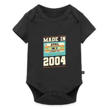 19th birthday April Born 2004 Gift idea - Baby Premium short-sleeve bodysuit - black - Front
