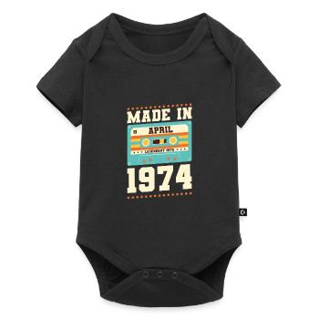 49e anniversaire Avril Né en 1974 Idée cadeau - Body à manches courtes Premium Bébé - noir - Devant