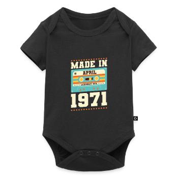 52e anniversaire April Born 1971 Idée cadeau - Body à manches courtes Premium Bébé - noir - Devant
