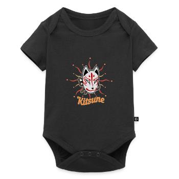 Japanese Tengu Hannya Kitsune Mask - Baby Premium short-sleeve bodysuit - black - Front
