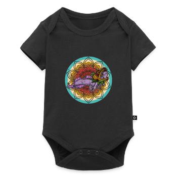 Quetzalcoatl Axolotl Mexique Divinité Aztèque - Body à manches courtes Premium Bébé - noir - Devant