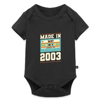 20. Geburtstag Mai Jahrgang 2003 Geschenkidee - Baby Premium Kurzarmbody - Schwarz - Vorne