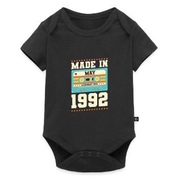 31e anniversaire Mai Né 1992 Idée cadeau - Body à manches courtes Premium Bébé - noir - Devant