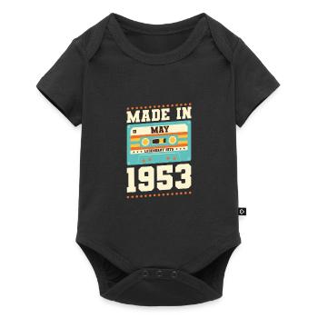 62e anniversaire Mai Né 1961 Idée cadeau - Body à manches courtes Premium Bébé - noir - Devant