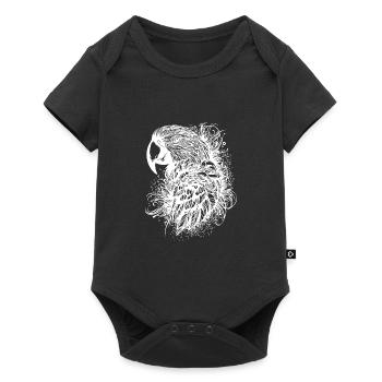 Parrot Vintage Bird Portrait Drawing - Baby Premium short-sleeve bodysuit - black - Front