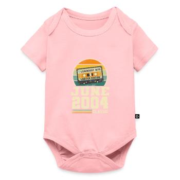 19. Geburtstag Juni Jahrgang 2004 Geschenkidee - Baby Premium Kurzarmbody - Rosa - Vorne