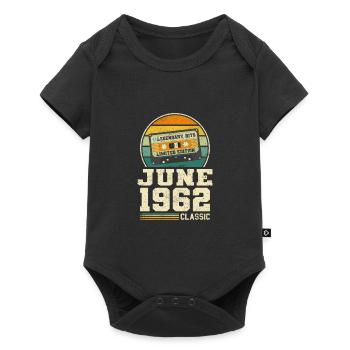61st Birthday June Year 1962 Gift Idea - Baby Premium short-sleeve bodysuit - black - Front