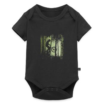 Forest Path Cyclist Dirt Bike Offroad Wheelie Bike - Baby Premium short-sleeve bodysuit - black - Front