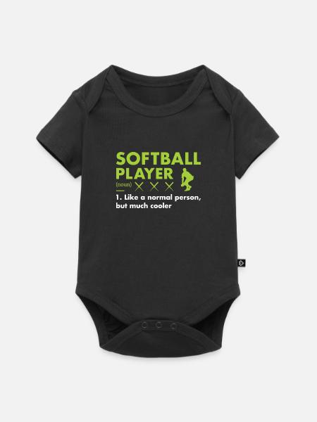 Sport Player Definition Softball - Baby Premium Kurzarmbody - Schwarz