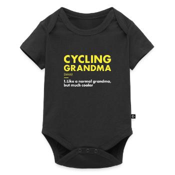 Sport Grandma Cycling - Baby Premium Kurzarmbody - Schwarz - Vorne