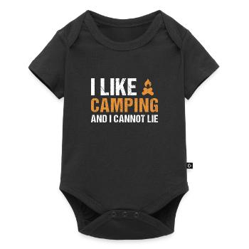 Camper I Like Camping - Baby Premium short-sleeve bodysuit - black - Front