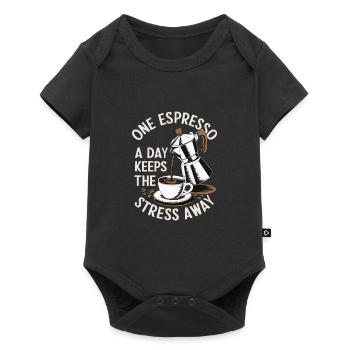 Espresso Gift Idea Funny Sayings - Baby Premium short-sleeve bodysuit - black - Front